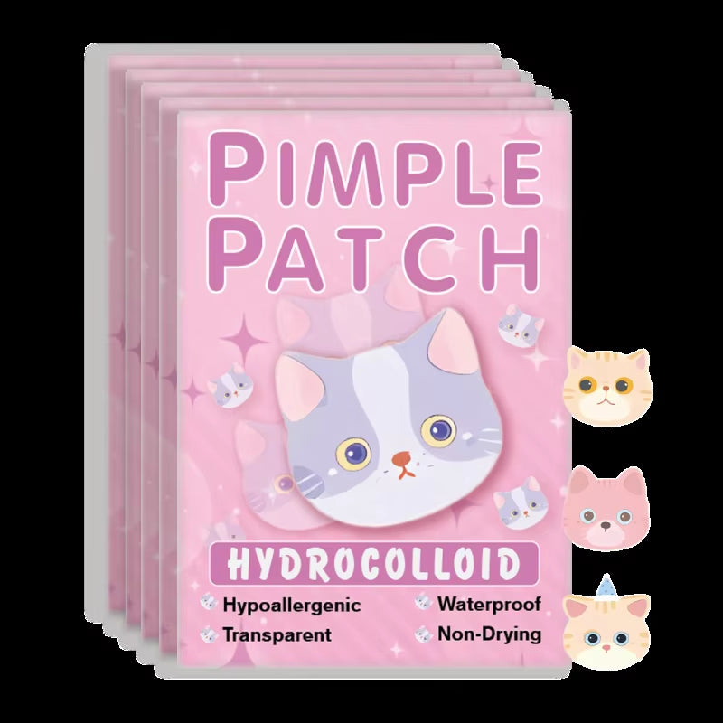 600Pieces of Cartoon Cat Acne Patches, Facial Acne Patches, Concealer Acne Patches, and Pimples Patches. Ultra-Thin and Breathab