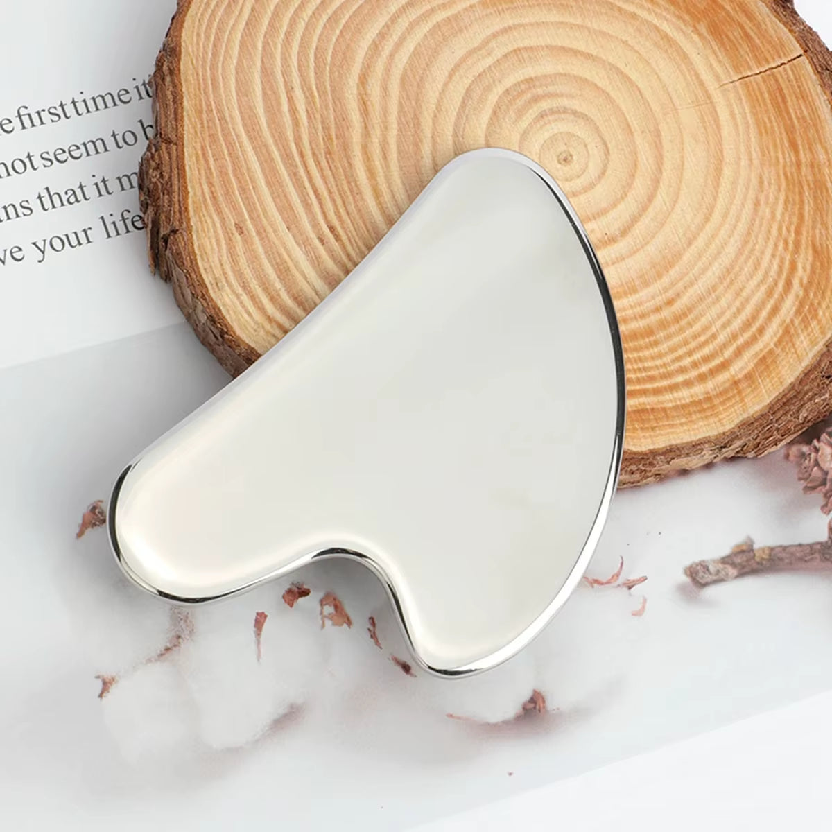 Gua Sha Natural Stainless Steel Scraper Massager Facial Skin Care Guasha Board Face Massager Board Heart Shape Body Relaxation